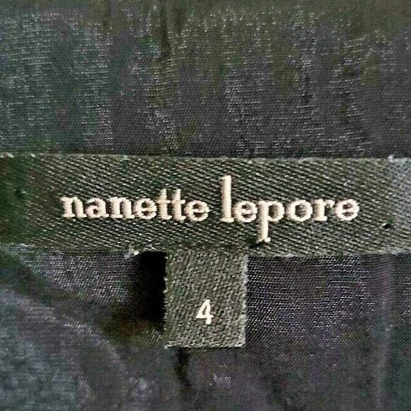 Nanette Lepore 4 Ribbon Closure Beaded Top Shirt Boho Chic Blouse Size Small (4) - Picture 2 of 6